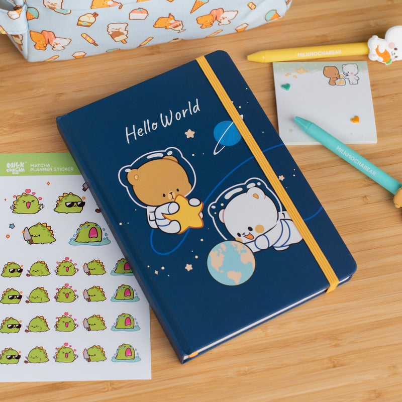 milkmochabear: Hello World Dot Grid Notebook Notebooks & Notepads Milkmochabear   