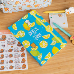 milkmochabear: Squeeze the Day - Dot Grid Notebook Notebooks & Notepads Milkmochabear   