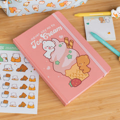 milkmochabear: Ice Cream Dot Grid Notebook Notebooks & Notepads Milkmochabear   