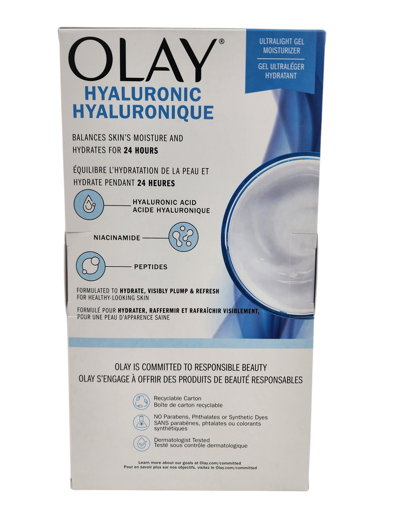 OLAY: Hyaluronic Ultralight Gel Moisturizer - 2 x 50ml [Beauty] Health Care Olay