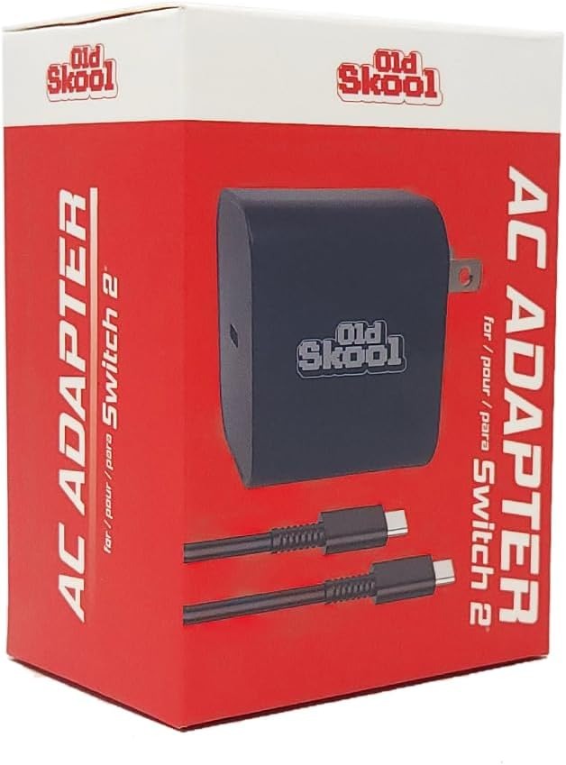 Old Skool: Nintendo Switch 2 AC Adapter [Nintendo Switch Accessory] Nintendo Switch 2 Accessory Old Skool