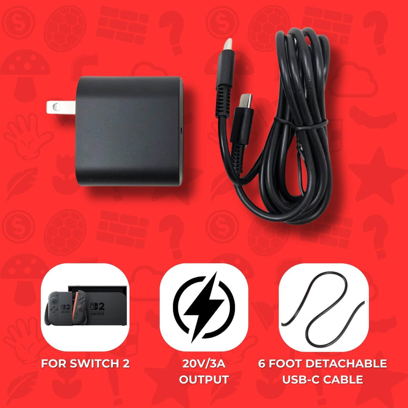 Old Skool: Nintendo Switch 2 AC Adapter [Nintendo Switch Accessory] Nintendo Switch 2 Accessory Old Skool