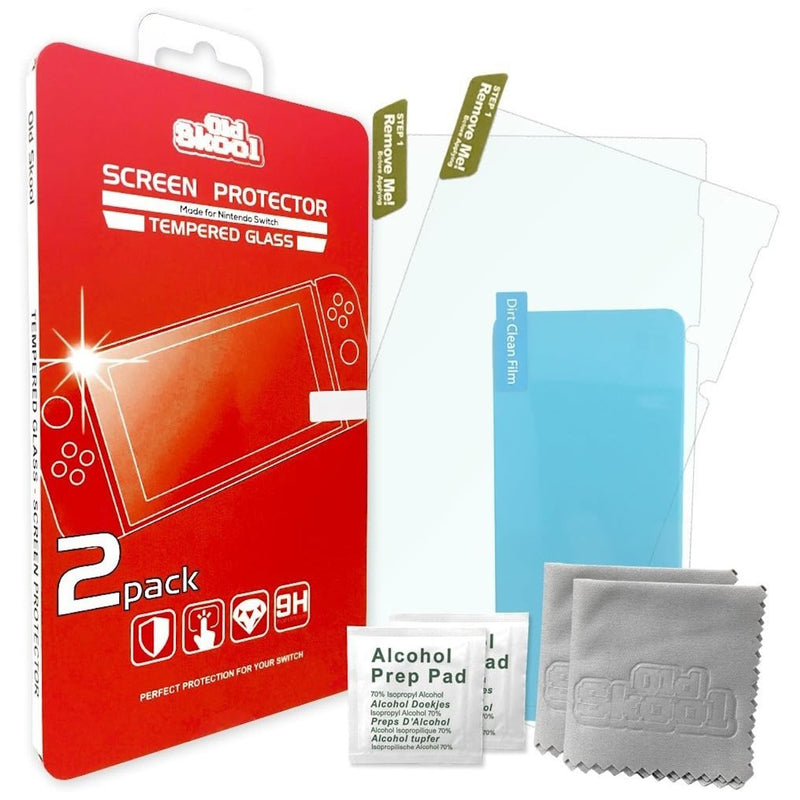 Old Skool: Nintendo Switch 2 Tempered Glass Screen Protector - 2 Pack [Nintendo Switch Accessory] Nintendo Switch 2 Accessory Old Skool