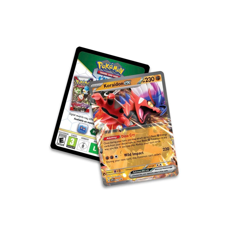 Pokemon TCG: Paldea Legends Summer Tin - Koraidon Ex - 5 Booster Packs Card Game Pokemon