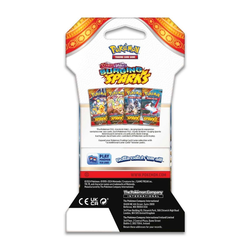 Pokemon TCG: Scarlet & Violet - Surging Sparks Sleeved Booster Pack Card Game Pokemon