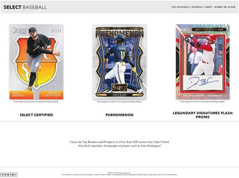 Panini 2025 Select Baseball Trading Card Hobby Blaster Box (6 packs) Sports Cards Panini