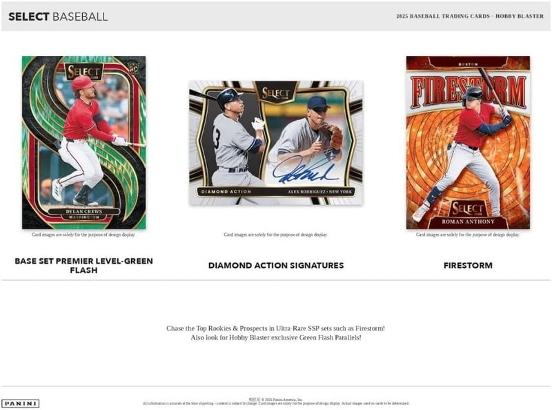 Panini 2025 Select Baseball Trading Card Hobby Blaster Box (6 packs) Sports Cards Panini