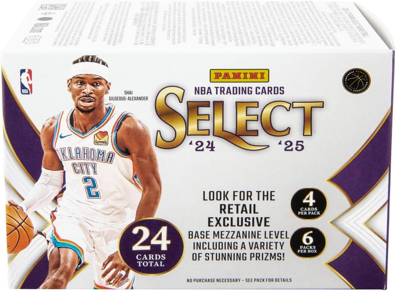 Panini 2024-25 Select Basketball Trading Card Blaster Box (6 packs) Sports Cards Panini