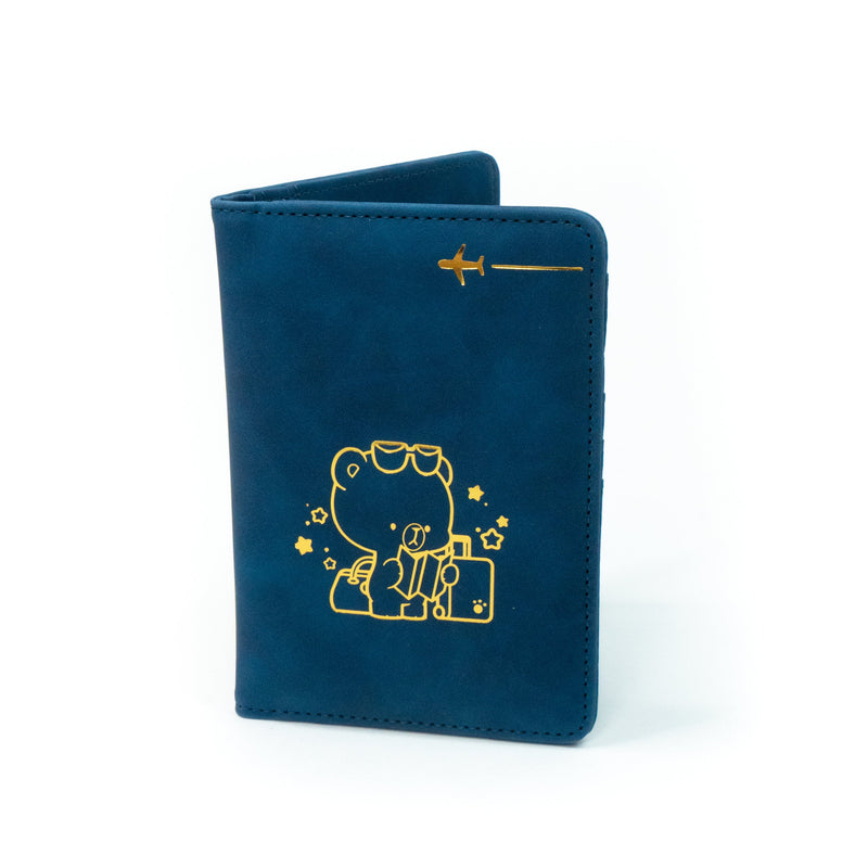 Travel Passport Wallet - Mocha Travel Accessories Milk Mocha Bear