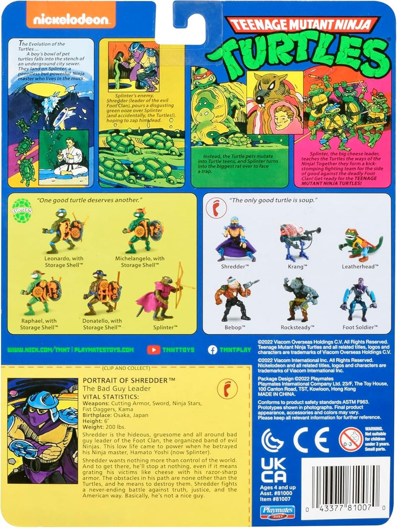 Teenage Mutant Ninja Turtles - Classic Cutting Armor Shredder - 5" Figure Toys & Games Playmates