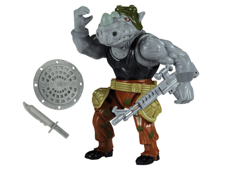 Teenage Mutant Ninja Turtles - Classic Retro Gun Rocksteady - 5" Figure Toys & Games Playmates