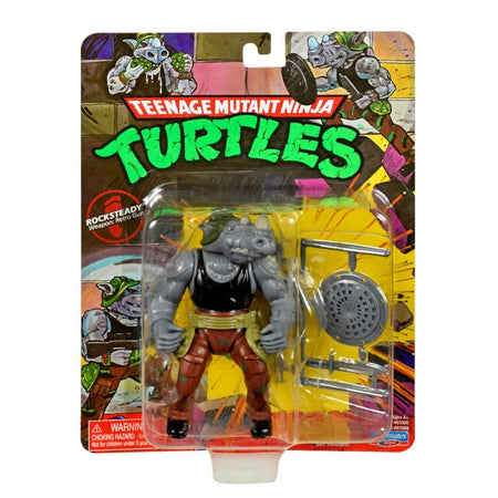 Teenage Mutant Ninja Turtles - Classic Retro Gun Rocksteady - 5" Figure Toys & Games Playmates