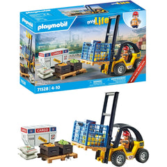 Playmobil: Forklift Truck with Cargo #71528 Toys & Games Playmobil