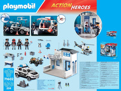 Playmobil Action Heroes Police Station with Vehicles - 204 Piece Playset [#71602, Ages 4-10] Toys & Games Playmobil