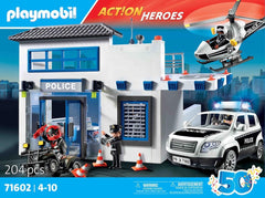 Playmobil Action Heroes Police Station with Vehicles - 204 Piece Playset [#71602, Ages 4-10] Toys & Games Playmobil