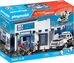 Playmobil Action Heroes Police Station with Vehicles - 204 Piece Playset [#71602, Ages 4-10] Toys & Games Playmobil