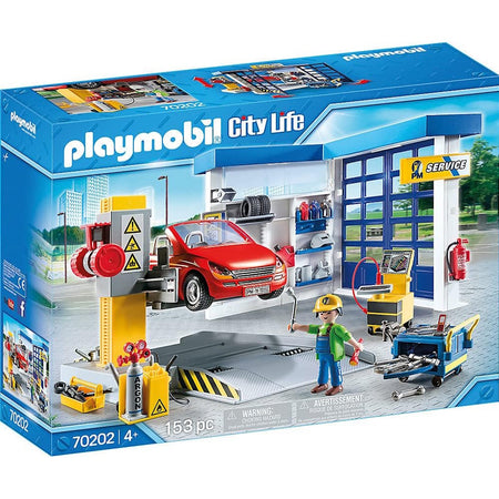 Playmobil Car Repair Garage - 153 Piece Playset [#70202, Ages 4+] Toys & Games Playmobil