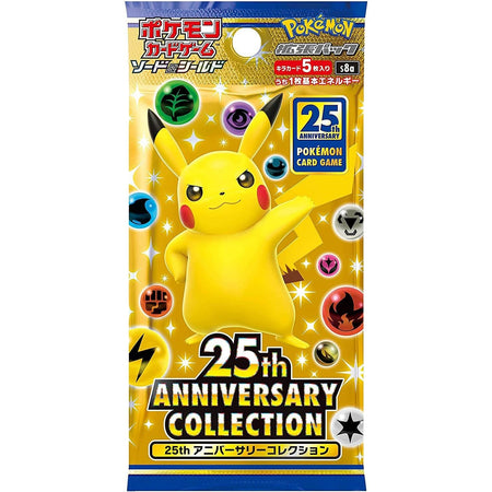 Pokemon: 25th Anniversary Collection Loose Booster Pack - 1 Random Pack Card Game Pokemon   