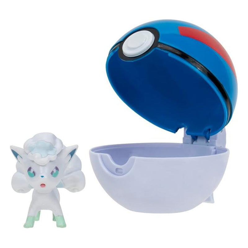 Pokemon: Clip 'N' Go - Alolan Vulpix and Great Ball Toys & Games Jazwares   