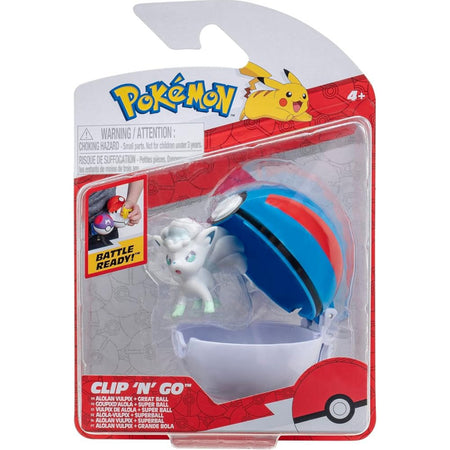 Pokemon: Clip 'N' Go - Alolan Vulpix and Great Ball Toys & Games Jazwares   