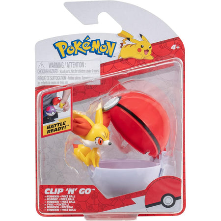 Pokemon: Clip 'N' Go - Fennekin and Poke Ball Toys & Games Jazwares   