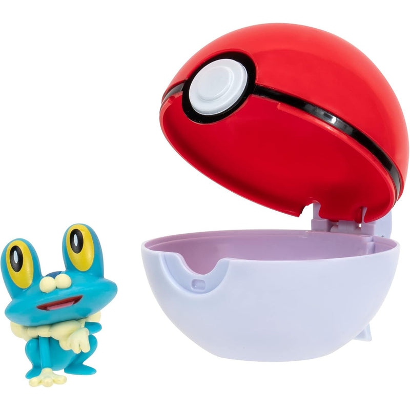 Pokemon: Clip 'N' Go - Froakie and Poke Ball Toys & Games Jazwares   