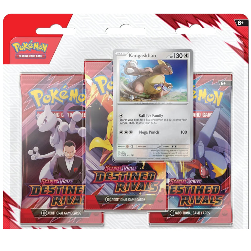 Pokemon TCG: Scarlet & Violet - Destined Rivals 3-Pack Blister Kangaskhan Card Game Pokemon