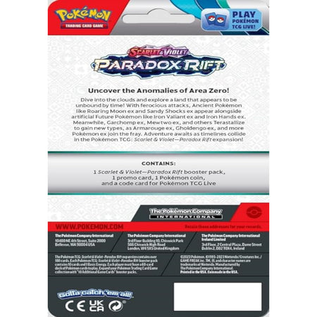 Pokemon TCG: Scarlet & Violet Paradox Rift Checklane Blister Pack - Pineco Promo Card Game Pokemon   