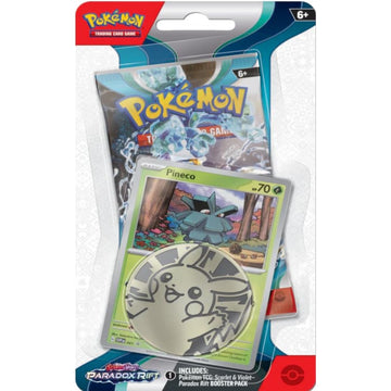 Pokemon TCG: Scarlet & Violet Paradox Rift Checklane Blister Pack - Pineco Promo Card Game Pokemon   
