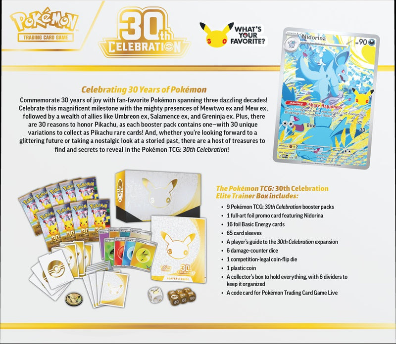 Pokemon TCG: 30th Celebration Elite Trainer Box