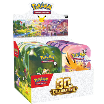 Pokemon TCG: 30th Celebration Mini Tin Display Box - 10 Tins