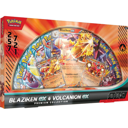 Pokemon TCG: Blaziken ex & Volcanion ex Premium Collection - 2025 Amazon Holiday Exclusive