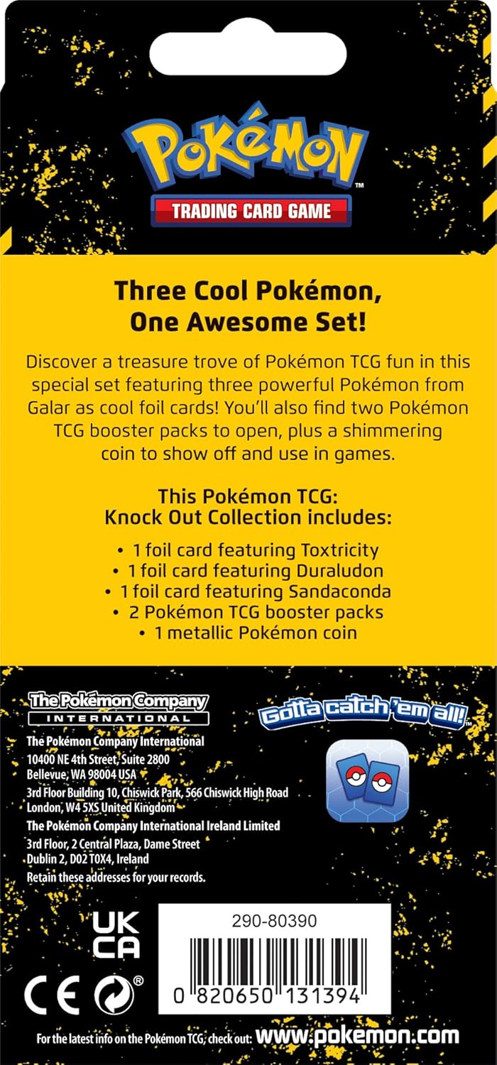 Pokemon TCG: Knock Out Collection (Toxtricity Duraludon Sandaconda) Card Game Pokemon