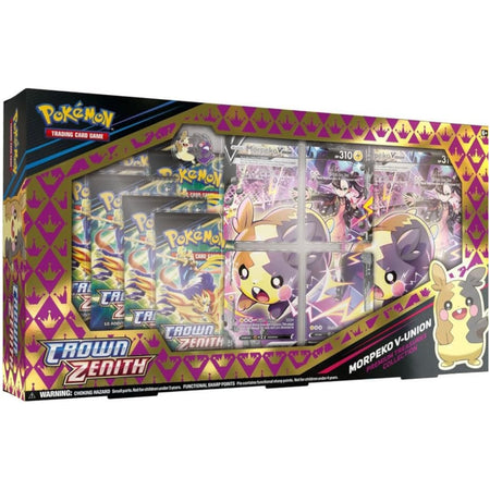 Pokemon TCG: Morpeko V-Union Premium TREASURES Collection - 7 Boosters & 1 Pin Card Game Pokemon   