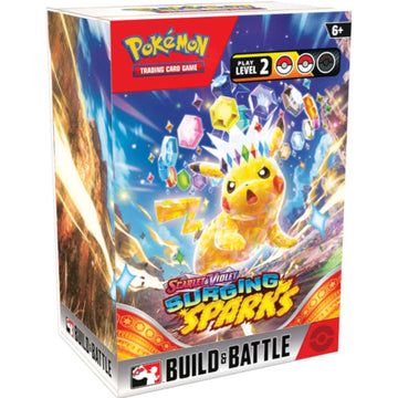 Pokemon TCG: Scarlet & Violet - Surging Sparks Build & Battle Box - 4 Packs Card Game Pokemon   