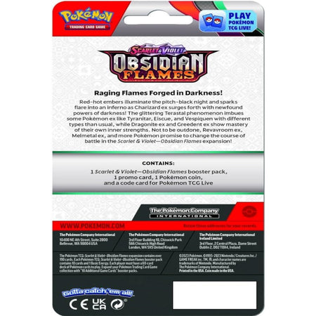 Pokemon TCG: Scarlet & Violet - Obsidian Flames Checklane Blister - Wooper Card Game Pokemon   