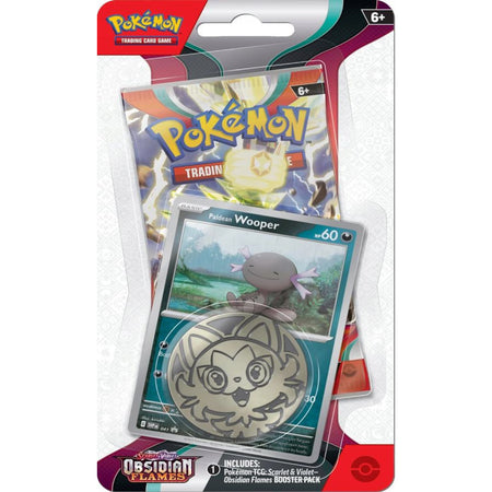 Pokemon TCG: Scarlet & Violet - Obsidian Flames Checklane Blister - Wooper Card Game Pokemon   