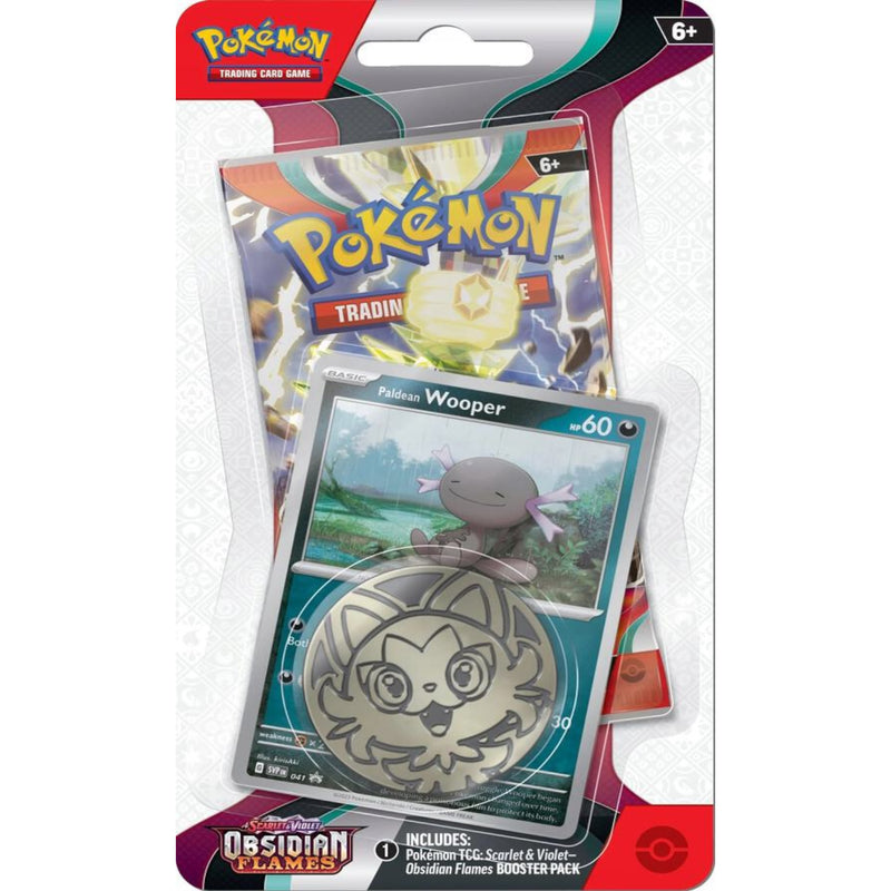 Pokemon TCG: Scarlet & Violet - Obsidian Flames Checklane Blister - Wooper Card Game Pokemon   