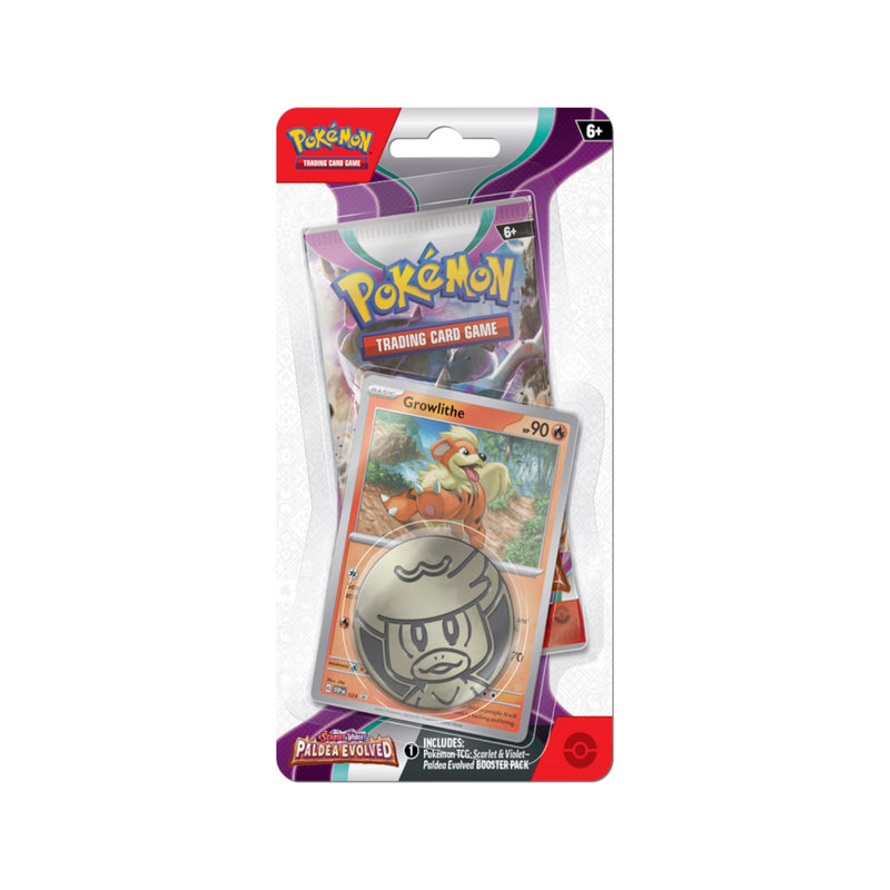 Pokemon TCG: Scarlet & Violet Paldea Evolved Checklane Blister - Growlithe Card Game Pokemon   