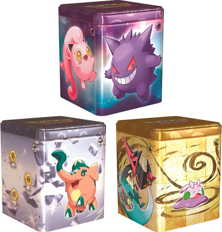 Pokemon TCG: Stacking Tin 2024 - 1 Random Type of Psychic, Steel, Dragon Card Game Pokemon   