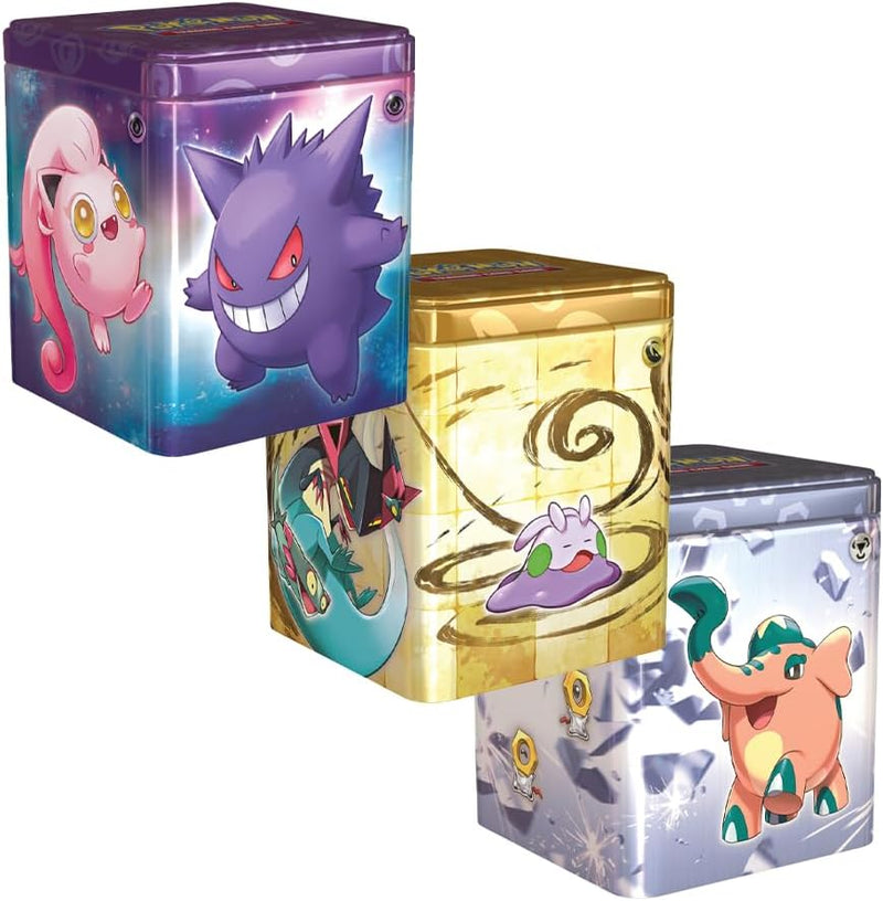 Pokemon TCG: Stacking Tin 2024 - 1 Random Type of Psychic, Steel, Dragon Card Game Pokemon   