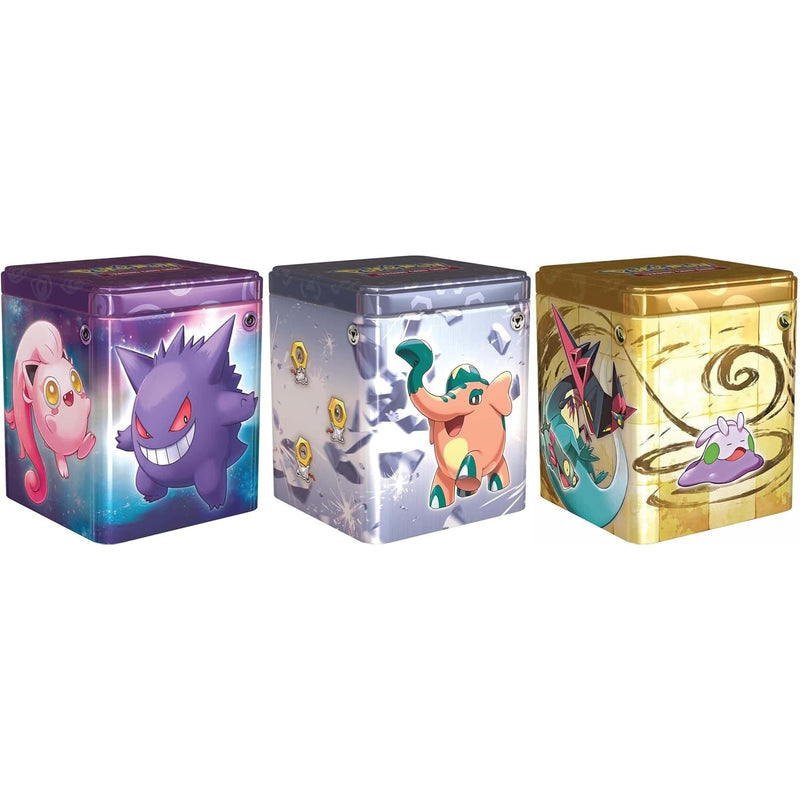 Pokemon TCG: Stacking Tin 2024 - 1 Random Type of Psychic, Steel, Dragon Card Game Pokemon   