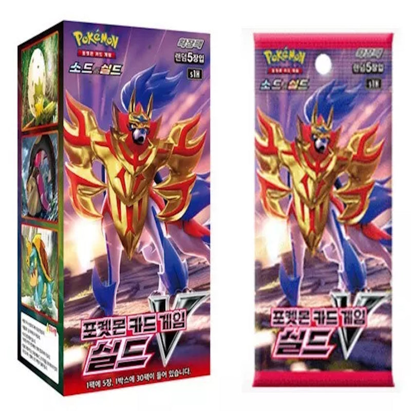 Pokemon TCG: Sword and Shield SHIELD V Booster Box (Korean) - 30 Packs Card Game Pokemon