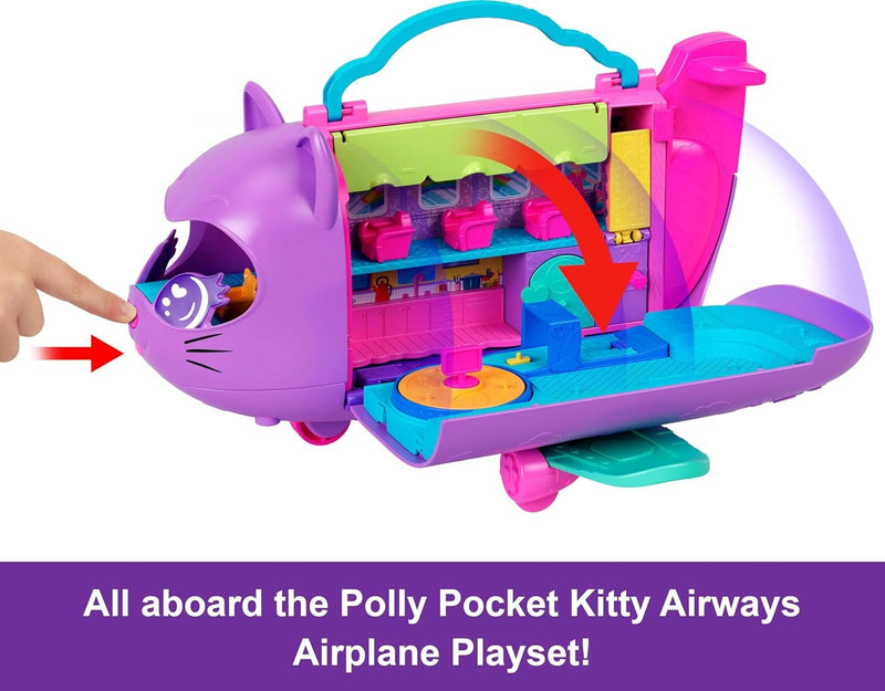 Polly Pocket: Dolls and Playset - Kitty Airways Airplane Toys & Games Mattel