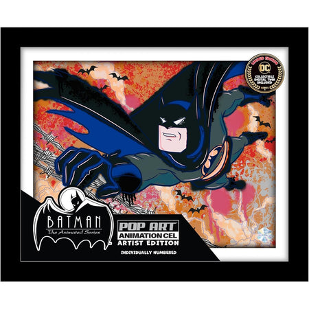 Pop Art: Batman: The Animated Series Animation Cel Scene - Batman Falling Memorabilia DC Collectibles