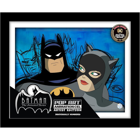 Pop Art: Batman: The Animated Series Animation Cel Scene - Batman and Catwoman Memorabilia DC Collectibles