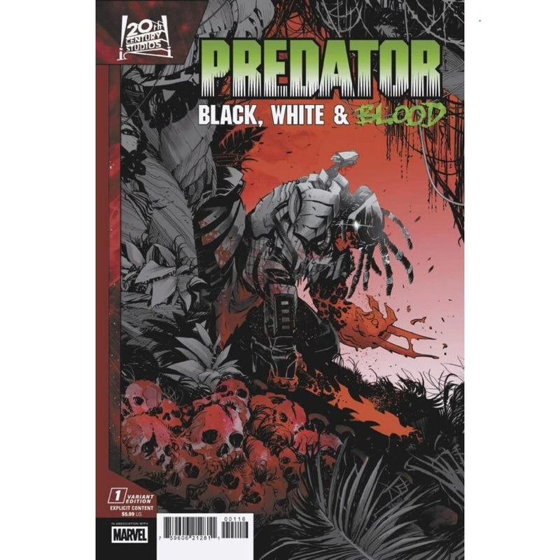 Predator Black White & Blood: #1 [Federico Vicentini CVR D - 1:25] 2025 Comics Marvel Comics