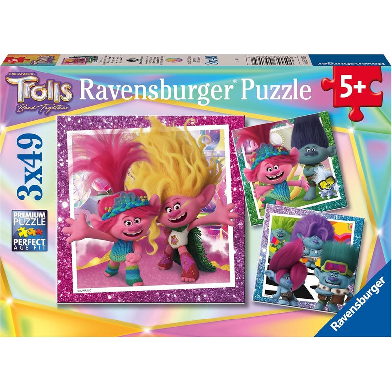 Ravensburger Trolls 3 3x49 Piece Jigsaw Puzzle Toys & Games Ravensburger