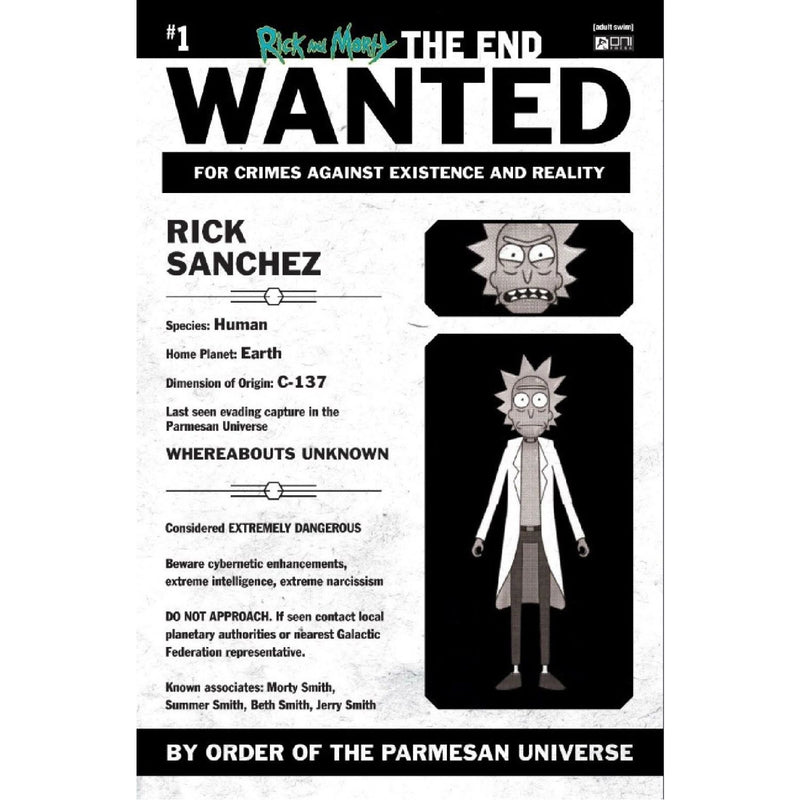 Rick And Morty The End: #1 [Most Wanted CVR E - 1:10] 2025 Comics Oni Press