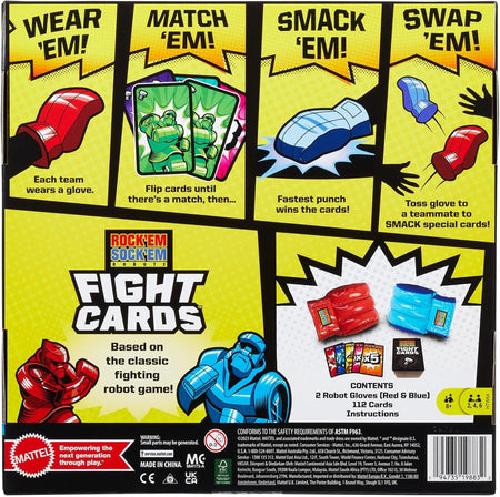 Rock Em Sock Em Robots - Fight Cards [Board Game, 2-6 Players] Board Game Mattel